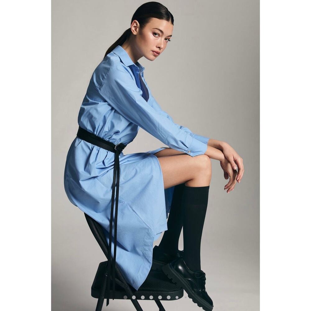 NWT❤️Anthro The Soren Long-Sleeve Shirt Dress szM - Picture 3 of 12